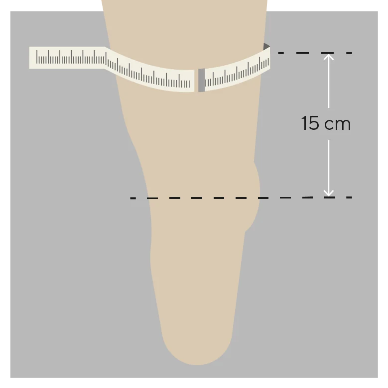 Measurement illustration for the Nord° Sleeve 1.1.